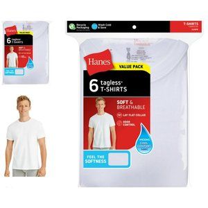 NWT Men White Crew Neck T Shirts-048058